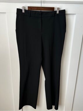 Ann Taylor Black Straight-Leg Dress Trousers